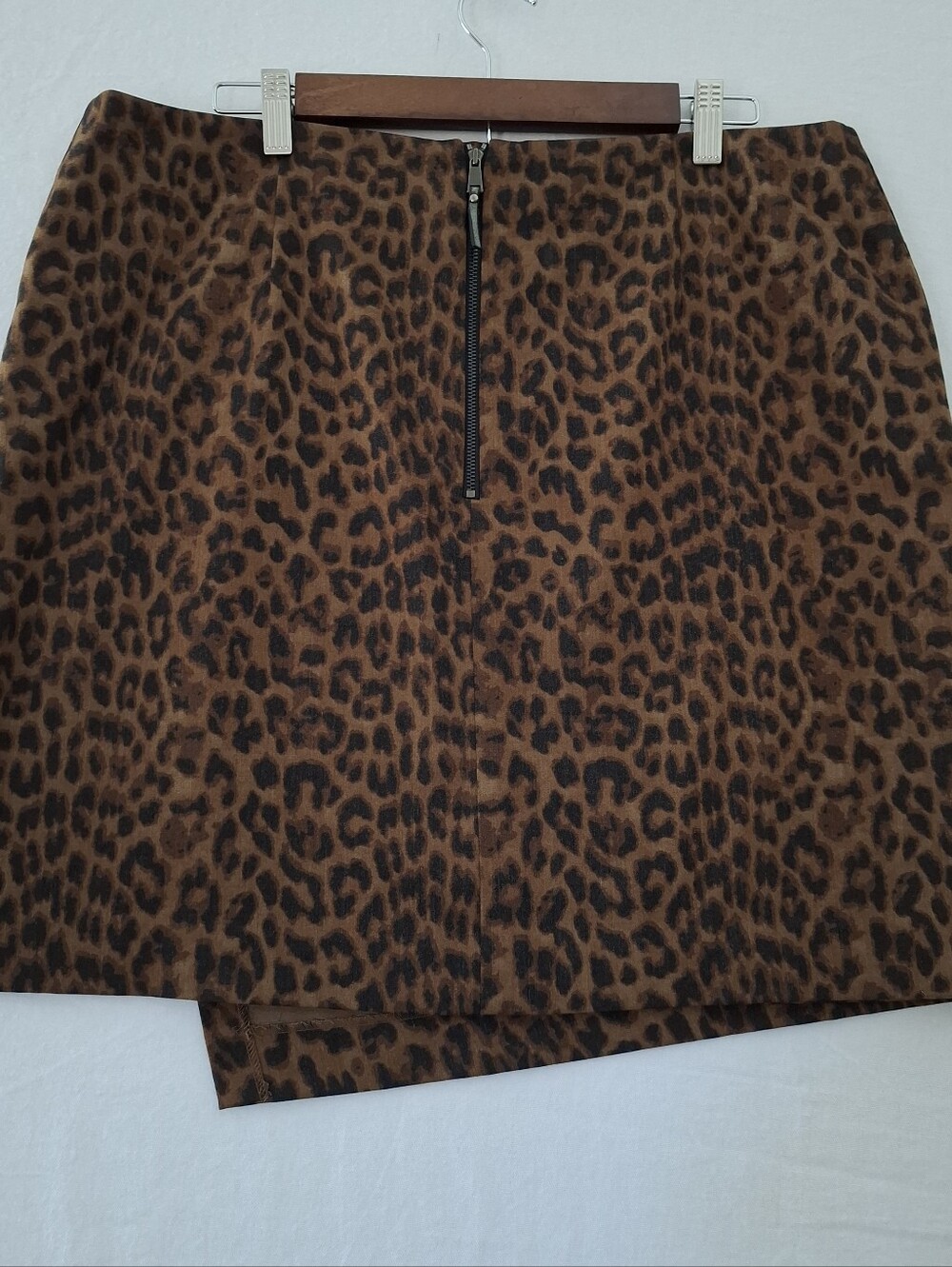 Women's Ann Taylor Animal Print Faux Wrap Skirt - Assymetrical -  Size 16T